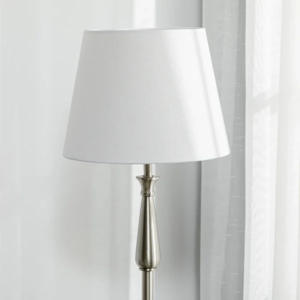 Lampenset vintage design 3 delige set met 2 tafellampen en 1 staande lamp e27 fitting voor woonkamer crèmekleurig 9