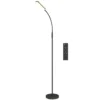 Led staande lamp dimbaar staande lamp met afstandsbediening & touch bediening, woonkamer staande lamp met 360° verstelbare zwanenhals, 1 uur timer, geheugenfunctie zwart 1