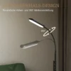 Led staande lamp dimbaar staande lamp met afstandsbediening & touch bediening, woonkamer staande lamp met 360° verstelbare zwanenhals, 1 uur timer, geheugenfunctie zwart 9
