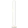 Led staande lamp, dimbare staande lamp, staande lamp met nachtlampje, voetschakelaar woonkamerlamp met glazen kap voor slaapkamer, wit 1