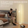 Led staande lamp, dimbare staande lamp, staande lamp met nachtlampje, voetschakelaar woonkamerlamp met glazen kap voor slaapkamer, wit 6
