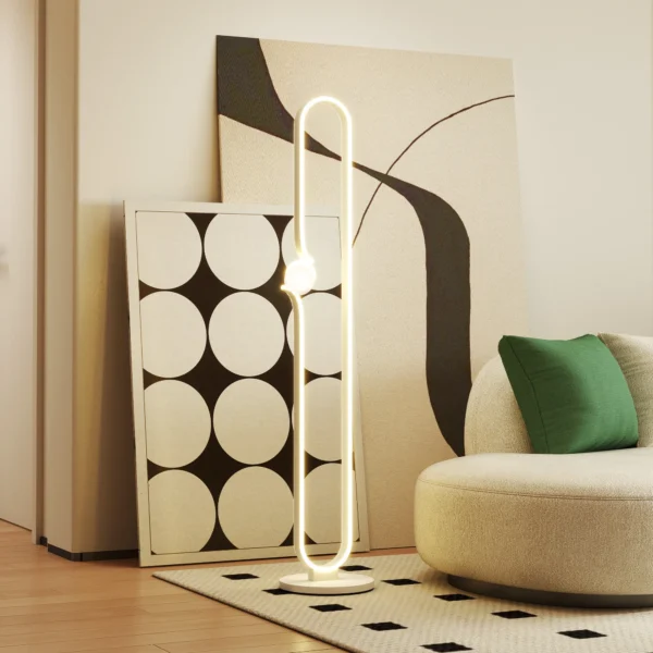 Led staande lamp, dimbare staande lamp, staande lamp met nachtlampje, voetschakelaar woonkamerlamp met glazen kap voor slaapkamer, wit 9