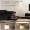Led staande lamp traploos dimbaar staande lamp met stoffen lampenkap, voetschakelaar, staande lamp met 11 instelbare helderheidsniveaus, timer voor woonkamer zwart 5