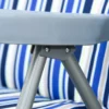 Ligstoel 2 delige set zonneligstoel met kussen inklapbaar verstelbare rugleuning staal polyester blauw 60x75x65 102cm voor tuin terras 10