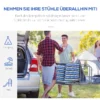 Ligstoel 2 delige set zonneligstoel met kussen inklapbaar verstelbare rugleuning staal polyester blauw 60x75x65 102cm voor tuin terras 7