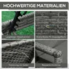 Ligstoel rieten ligstoel tuinligstoel met verstelbaar kussen grijs 192x62,5x52,5cm voor terras & balkon 7