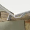 Ligstoel tuinstoel met kussen verstelbare 5 traps rugleuning metaal netstof crèmewit 170x58x97cm voor terras & balkon 10