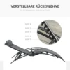 Ligstoel tuinstoel relaxstoel ligstoel alu verstelbaar grijs 171x64x82 cm voor terras & balkon 5