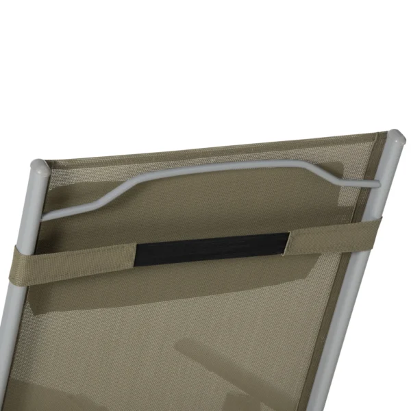 Ligstoel tuinstoel verstelbaar in 7 standen met hoofdkussen opvouwbaar netstof metaal 137 x 63,5 x 100,5 cm voor buitencomfort 10