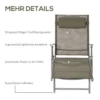 Ligstoel tuinstoel verstelbaar in 7 standen met hoofdkussen opvouwbaar netstof metaal 137 x 63,5 x 100,5 cm voor buitencomfort 6