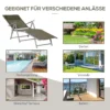 Ligstoel tuinstoel verstelbaar in 7 standen met hoofdkussen opvouwbaar netstof metaal 137 x 63,5 x 100,5 cm voor buitencomfort 8