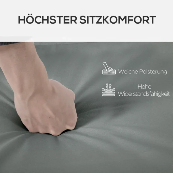 Ligstoelkussen ligstoelkussen zonnebed kussen tuinstoel kussenhoes polyester donkergrijs 196 x 55 x 8 cm 6
