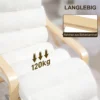 Loungestoel fauteuil met verstelbaar voetensteun, sherpa fleece voor woonkamer schommelstoel met armleuning, relaxfauteuil, leesfauteuil wit 8