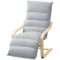 Loungestoel fauteuil met verstelbaar voetstuk, fluweelachtige uitstraling voor woonkamer schommelstoel met armleuning, relaxstoel, leesstoel lichtgrijs 1