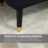 Luxe zitbank gestoffeerde bank met opbergruimte & armleuningen, velvet polyester, rubberhout, zwart, 107x42x65cm voor woonkamer & gang 6