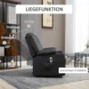 Massagestoel, relaxstoel met opsta hulp, tv stoel met usb aansluiting, met ligfunctie, wielen, afstandsbediening, tot 150 kg, zwart 7