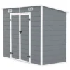 Metalen tuinhuis 2,4 x 1,3 m, waterdichte tuinschuur, tuinschuur voor de tuin, grijs 1
