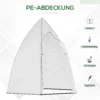 Mini broeikas overwinteringstent met roldeur 160x140x180cm voor tuin balkon winterscherm wit 5