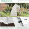 Mini broeikas overwinteringstent met roldeur 160x140x180cm voor tuin balkon winterscherm wit 7