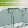 Mini kas 2,49x1,2m plantenbeschermingstent met deur voor tuin & balkon, stalen frame & hdpe net donkergroen 7