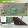 Mini kas 2,49x1,2m plantenbeschermingstent met deur voor tuin & balkon, stalen frame & hdpe net donkergroen 8