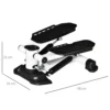 Mini stepper compact fitnessapparaat met lcd scherm, grote pedalen, metaal abs, wit zwart 48x34x21cm ideaal voor thuis 4