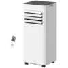 Mobiele airconditioning 3 in 1 klimaatapparaat met koeling, luchtontvochtiger, ventilator, afvoerslang, 7000btu luchtkoeler met 2 snelheden, timer, afstandsbediening, kinderslot, wit 1