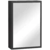 Moderne spiegelkast hangkast met spiegel 3 lagen zwart 40x15x60 cm voor badkamer & ruimtebesparende opslag 1