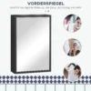 Moderne spiegelkast hangkast met spiegel 3 lagen zwart 40x15x60 cm voor badkamer & ruimtebesparende opslag 5