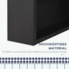 Moderne spiegelkast hangkast met spiegel 3 lagen zwart 40x15x60 cm voor badkamer & ruimtebesparende opslag 7