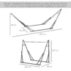 Opvouwbaar hangmatframe 2 in 1 hangmatstandaard & kledingrek tot 120 kg belastbaar 290 x 92 x 88 cm voor tuin & terras 4