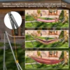 Opvouwbaar hangmatframe 2 in 1 hangmatstandaard & kledingrek tot 120 kg belastbaar 290 x 92 x 88 cm voor tuin & terras 8