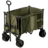 Opvouwbare handwagen met verstelbare handgreep, tassen, brede wielen, tot 120 kg, groen 1
