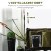 Opvouwbare handwagen met verstelbare handgreep, tassen, brede wielen, tot 120 kg, groen 5