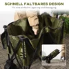 Opvouwbare handwagen met verstelbare handgreep, tassen, brede wielen, tot 120 kg, groen 6