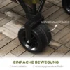 Opvouwbare handwagen met verstelbare handgreep, tassen, brede wielen, tot 120 kg, groen 7
