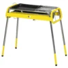 Opvouwbare houtskoolgrill bbq grill met 2 grillroosters en grillplaat opvouwbare poten uitneembare koolschaal van roestvrij staal 1