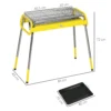 Opvouwbare houtskoolgrill bbq grill met 2 grillroosters en grillplaat opvouwbare poten uitneembare koolschaal van roestvrij staal 4