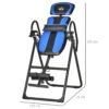 Opvouwbare inversiebank zwaartekrachttrainer met beweegbare wielen en verstelbaar rugkussen, metaal abs zwart blauw 132x71x145cm 4