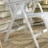 Opvouwbare zonnestoel tuinstoel met verstelbare voetensteun en rugleuning, campingstoel voor terras en balkon, donkergrijs net 10