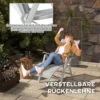 Opvouwbare zonnestoel tuinstoel met verstelbare voetensteun en rugleuning, campingstoel voor terras en balkon, donkergrijs net 5