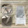 Opvouwbare zonnestoel tuinstoel met verstelbare voetensteun en rugleuning, campingstoel voor terras en balkon, donkergrijs net 6