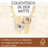 Outsunny adirondack tuinstoel met tafel en parasolgat 2 zits tuinset tuinmeubelen voor balkon van massief hout in natuur 178 x 87 x 92 cm 7