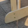 Outsunny adirondack tuinstoel met tafel en parasolgat 2 zits tuinset tuinmeubelen voor balkon van massief hout in natuur 178 x 87 x 92 cm 9