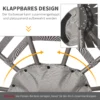 Papasan tuinstoel 2 manden kussen ovaal loungestoel opvouwbaar balkon terras zandbruin staal 118x75x139cm 7