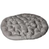 Papasan tuinstoel 2 manden kussen ovaal loungestoel opvouwbaar balkon terras zandbruin staal 118x75x139cm 8