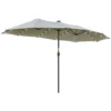 Parasol met led solar 4,5m dubbele parasol tuinparasol ovaal in lichtgrijs zwart voor terras & tuin 1