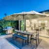 Parasol met led solar 4,5m dubbele parasol tuinparasol ovaal in lichtgrijs zwart voor terras & tuin 2