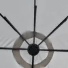 Parasol met led solar 4,5m dubbele parasol tuinparasol ovaal in lichtgrijs zwart voor terras & tuin 9