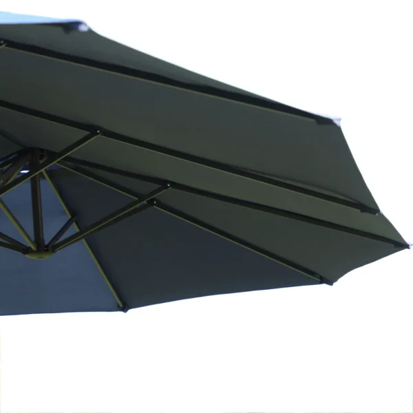 Parasol tuinparasol marktparasol dubbele parasol terrasparasol met handzwengel blauw ovaal 460 x 270 x 240 cm 10